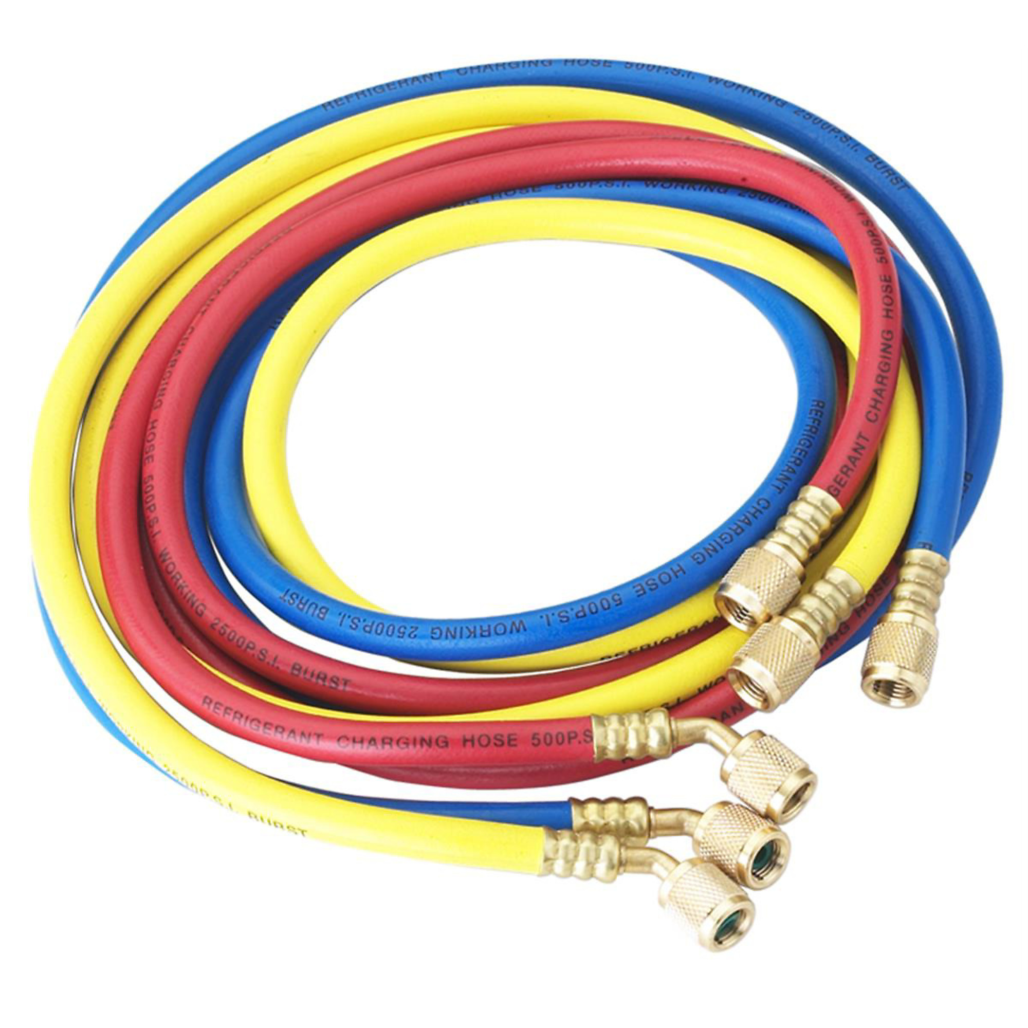 Robinair Hose Set — 60in. Length, 1/4in. Diameter, 3-Piece, Model# ROB30060